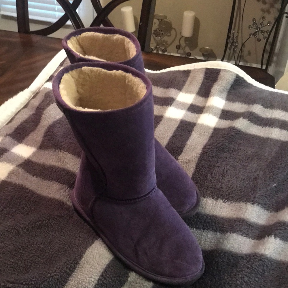 Purple bear paw boots